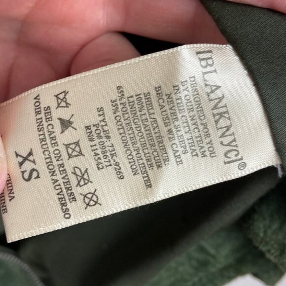 BlankNYC 100% Leather Green Moto Biker Jacket Suede Size XS Silver Hardware Boho - Picture 8 of 16